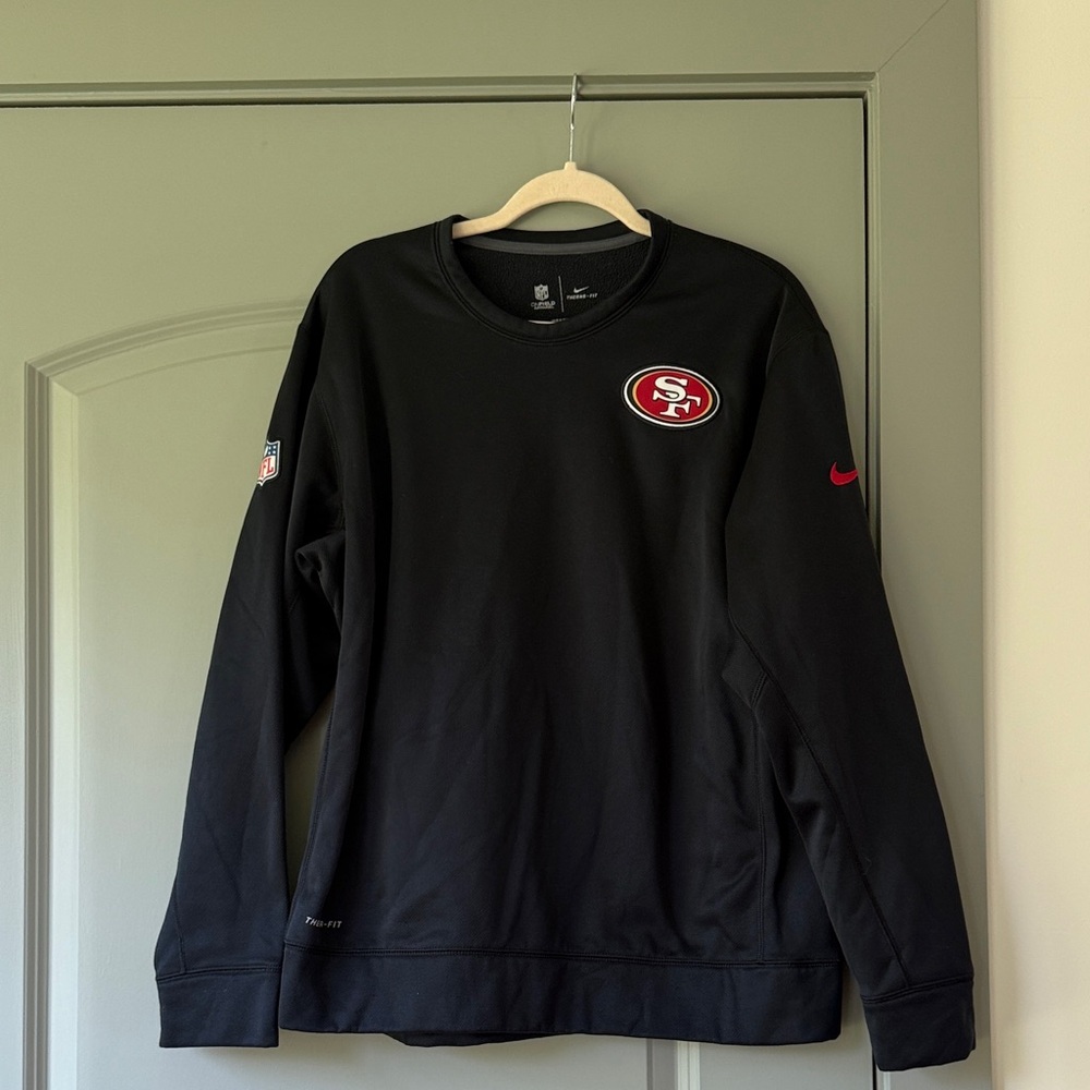 NFL Men's 49ers Black Crewneck Sweater